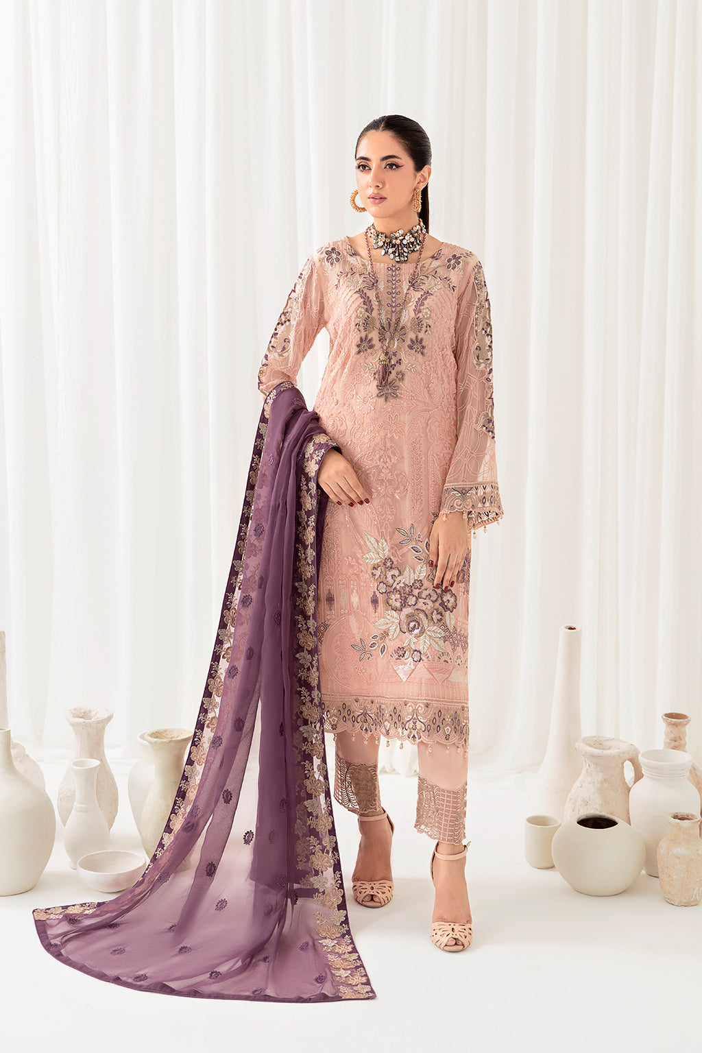 Ramsha | Rangoon Chiffon Collection 24 | D-1007 - House Of Hania