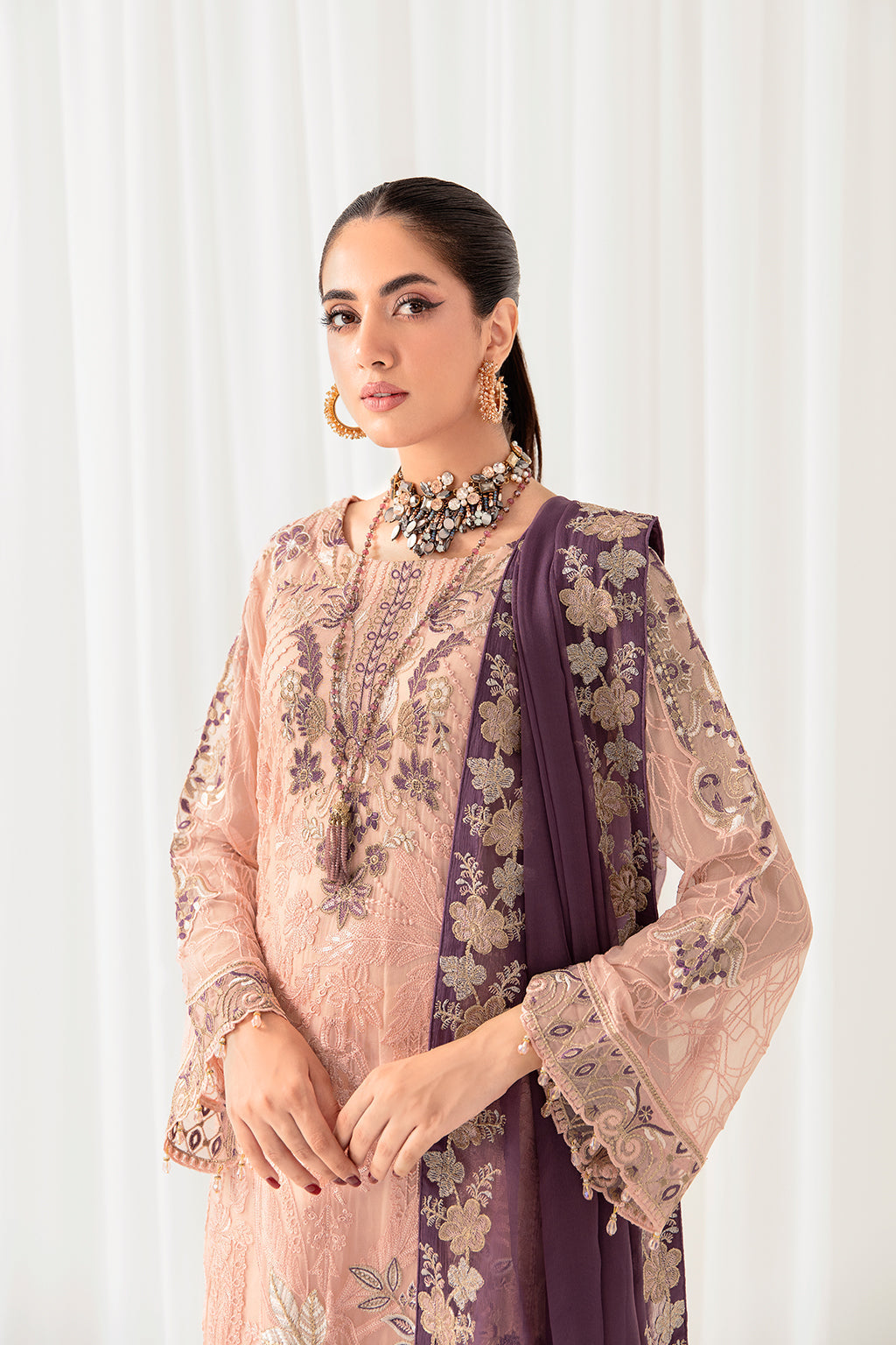 Ramsha | Rangoon Chiffon Collection 24 | D-1007 - House Of Hania