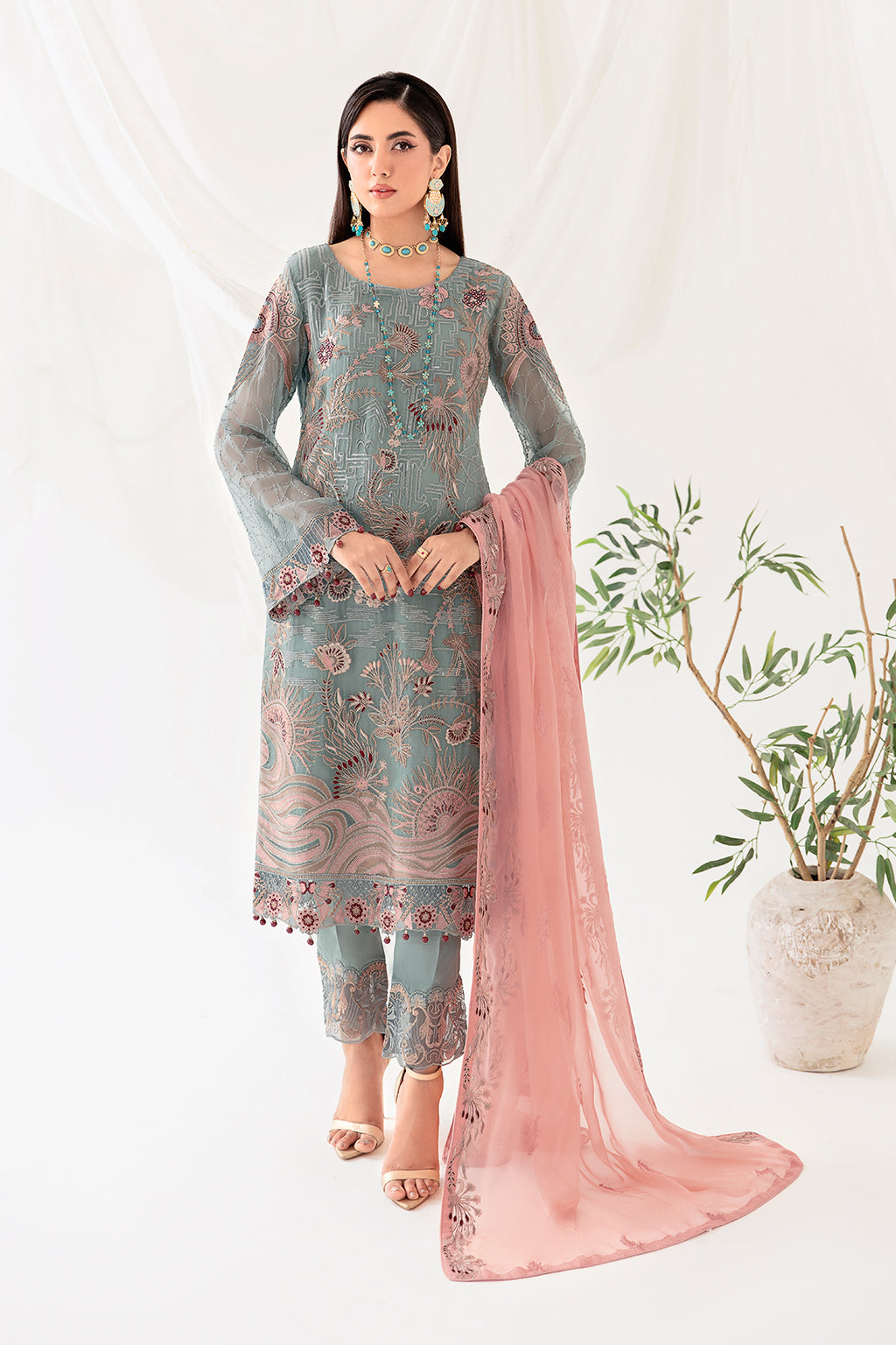 Ramsha | Rangoon Chiffon Collection 24 | D-1010 - House Of Hania