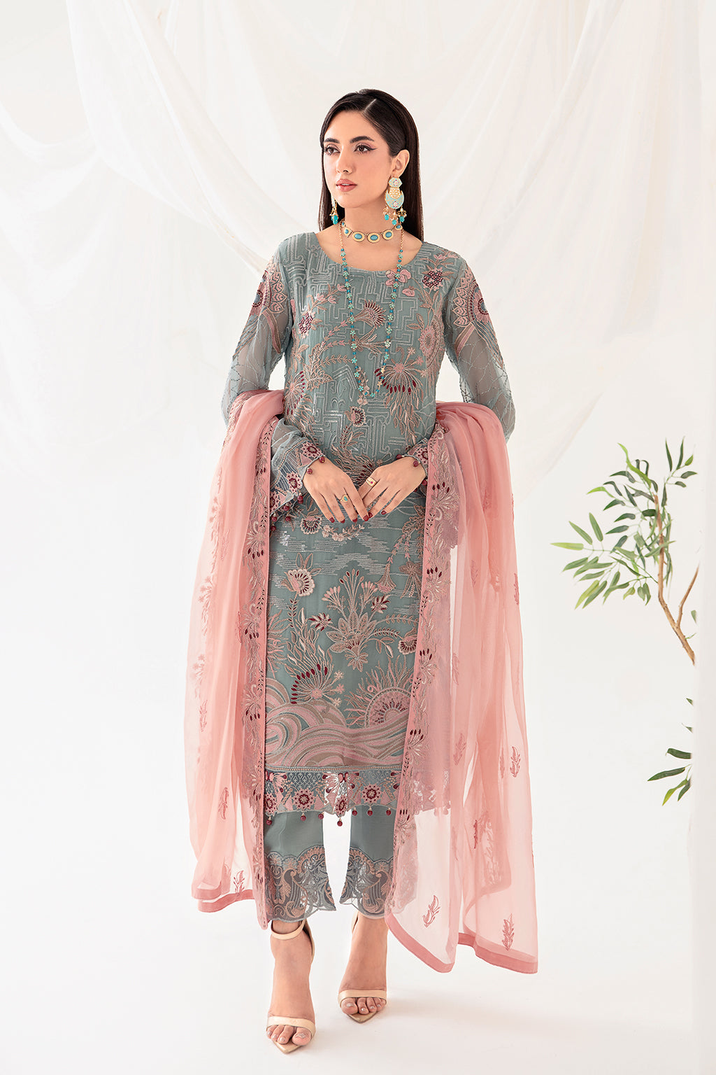Ramsha | Rangoon Chiffon Collection 24 | D-1010 - House Of Hania
