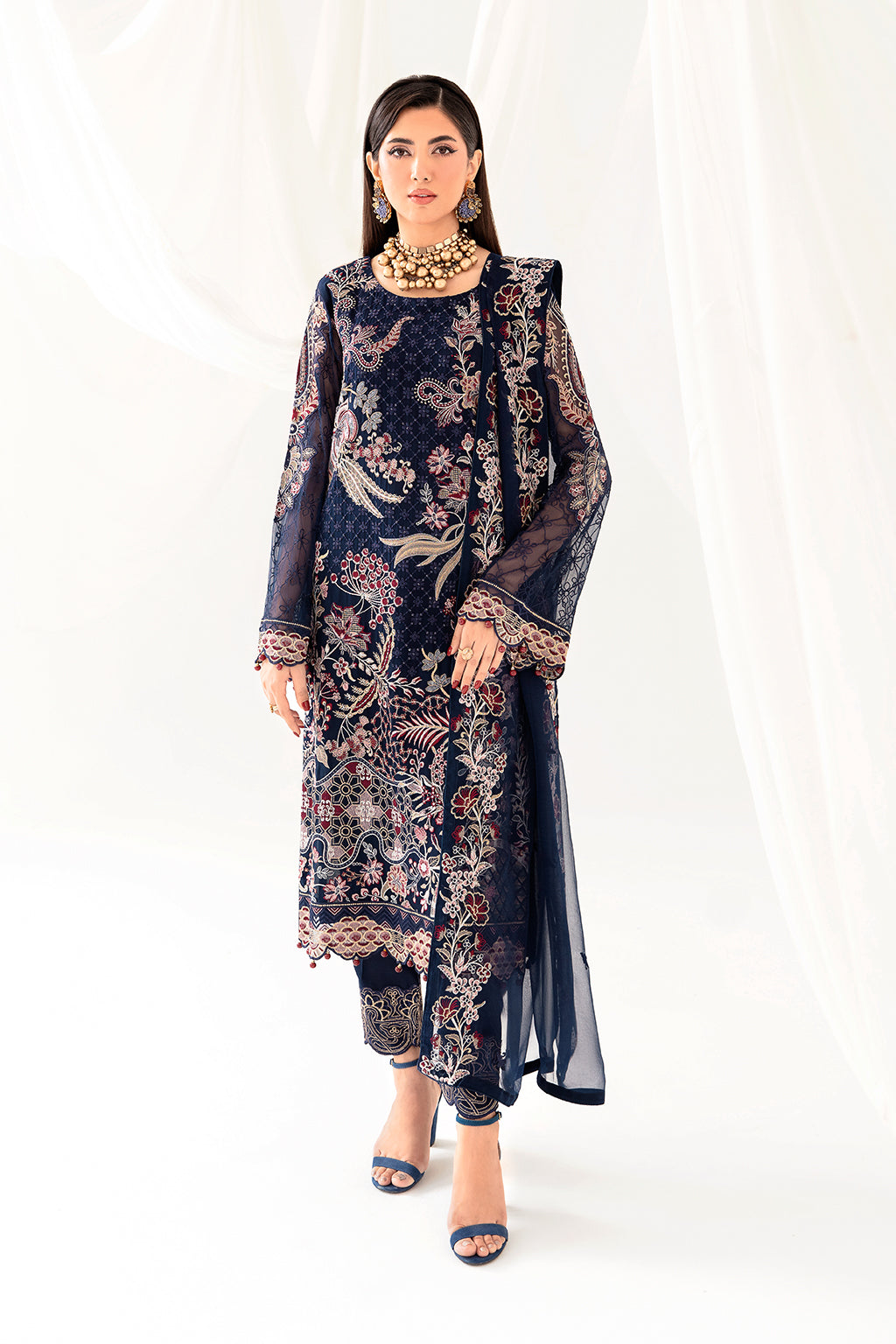 Ramsha | Rangoon Chiffon Collection 24 | D-1011 - House Of Hania