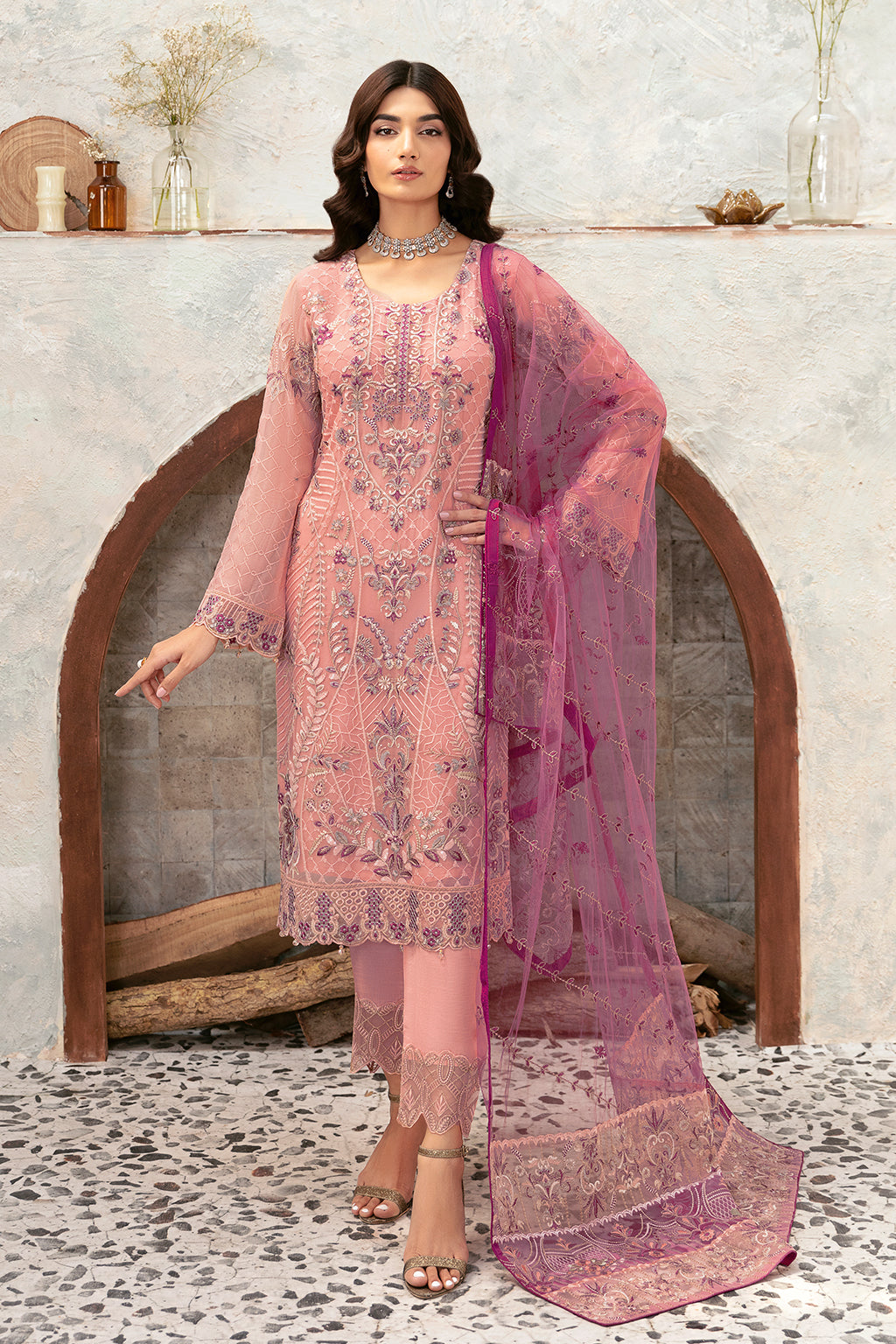 Ramsha | Rangoon Chiffon Collection 24 | D-1201 - House Of Hania