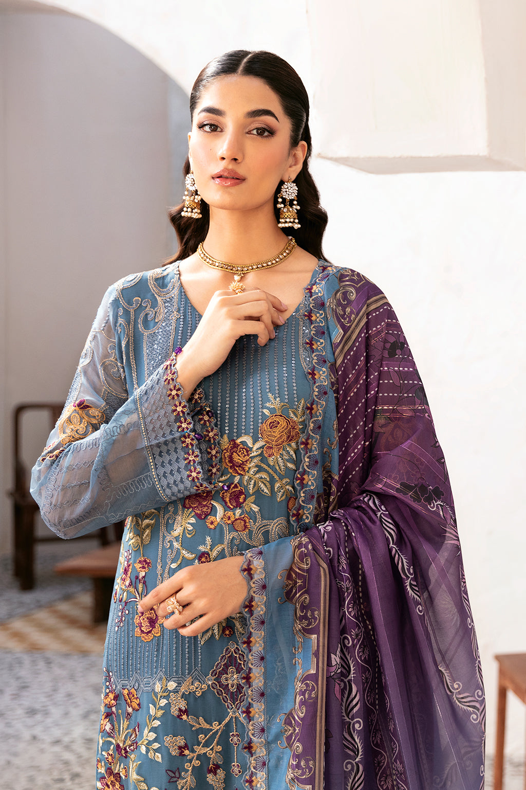 Ramsha | Rangoon Chiffon Collection 24 | D-1202 - House Of Hania