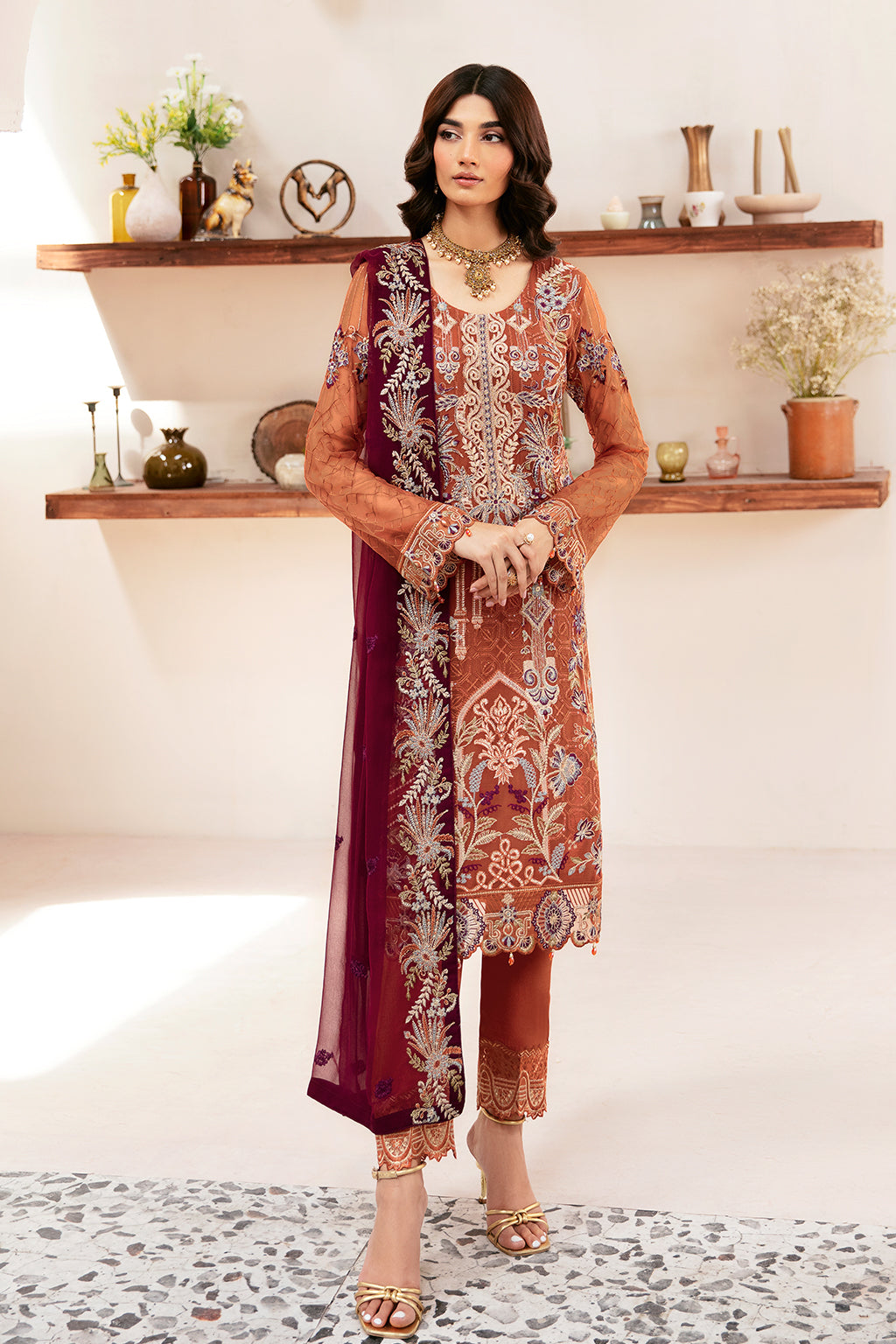 Ramsha | Rangoon Chiffon Collection 24 | D-1209 - House Of Hania