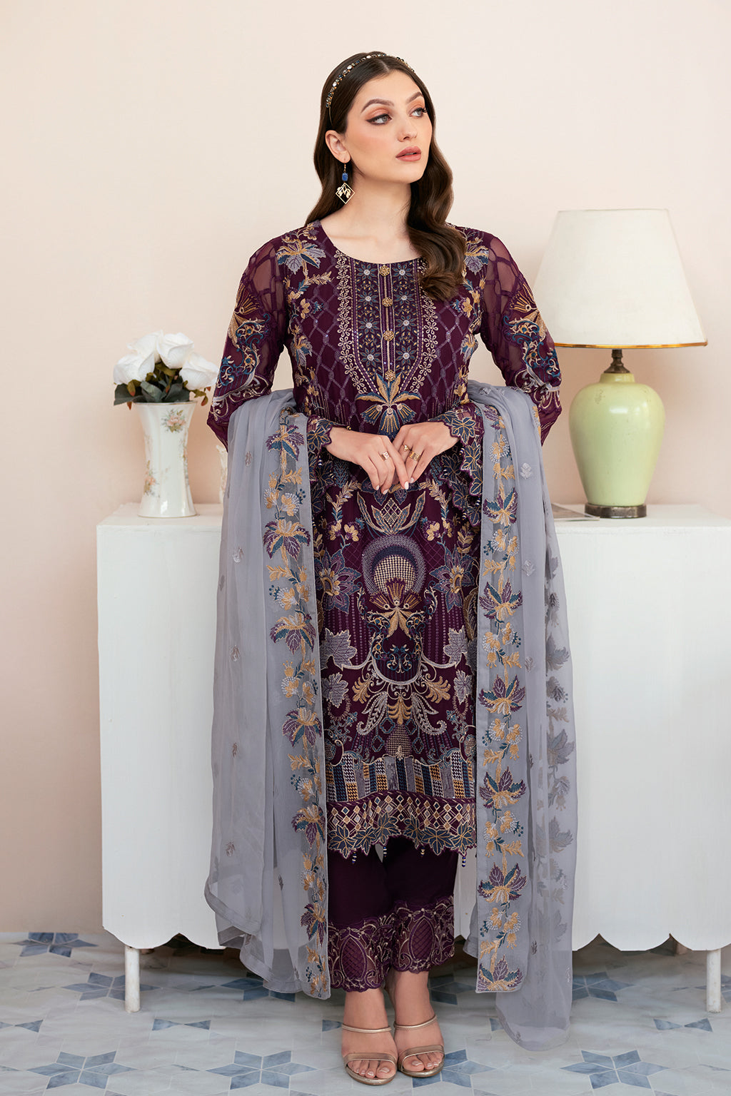 Ramsha | Rangoon Chiffon Collection 24 | D-904 - House Of Hania