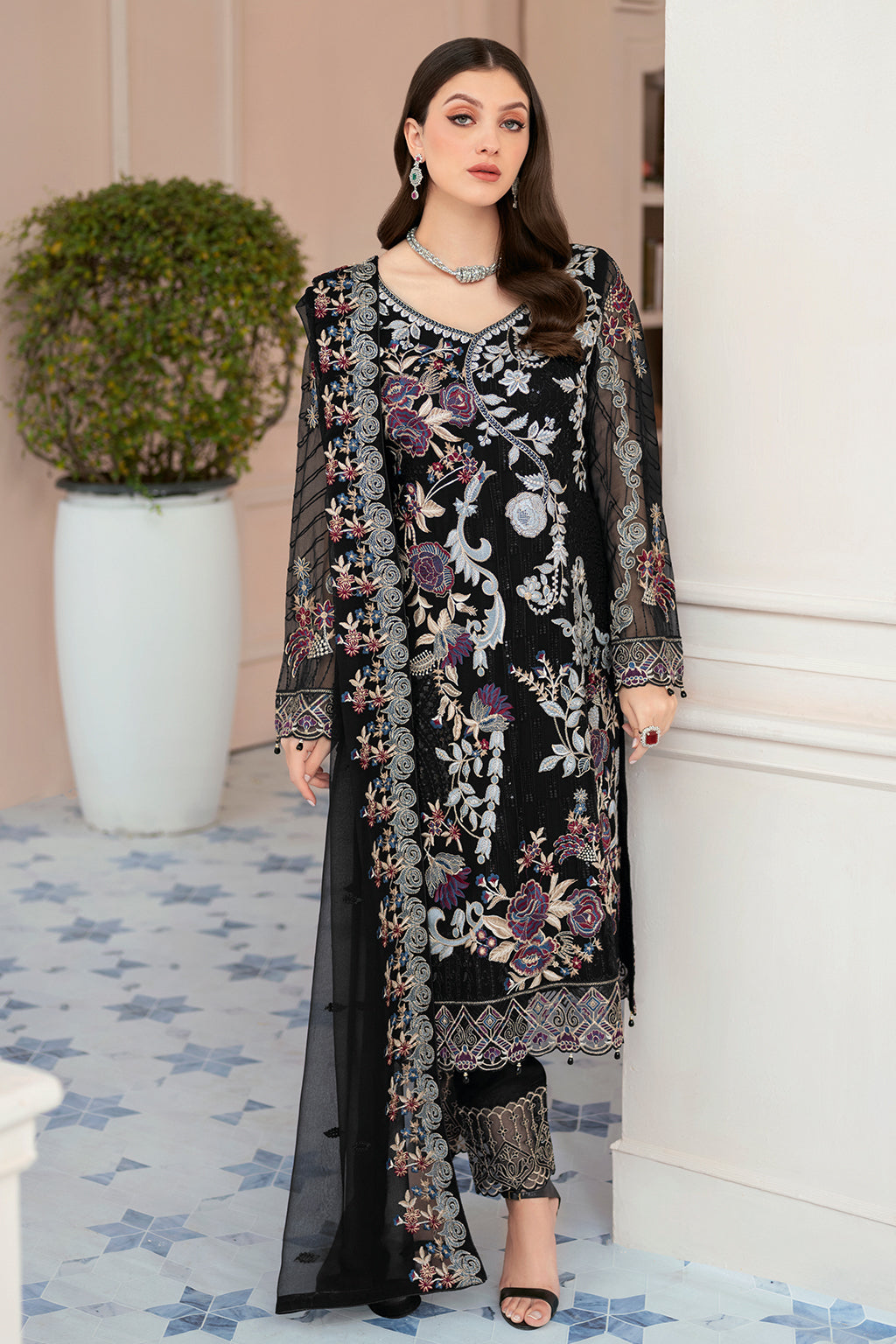 Ramsha | Rangoon Chiffon Collection 24 | D-906 - House Of Hania
