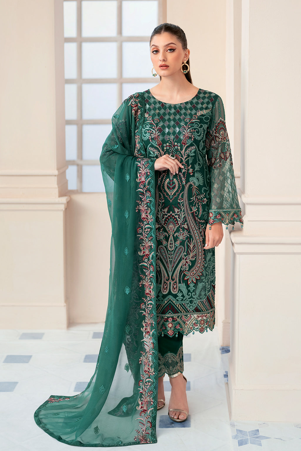 Ramsha | Rangoon Chiffon Collection 24 | D-908 - House Of Hania