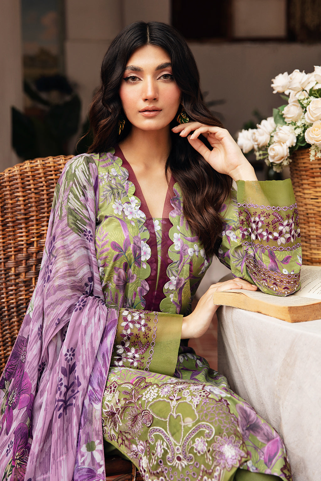 Ramsha | Rangrez Lawn Collection | N-410 - House Of Hania