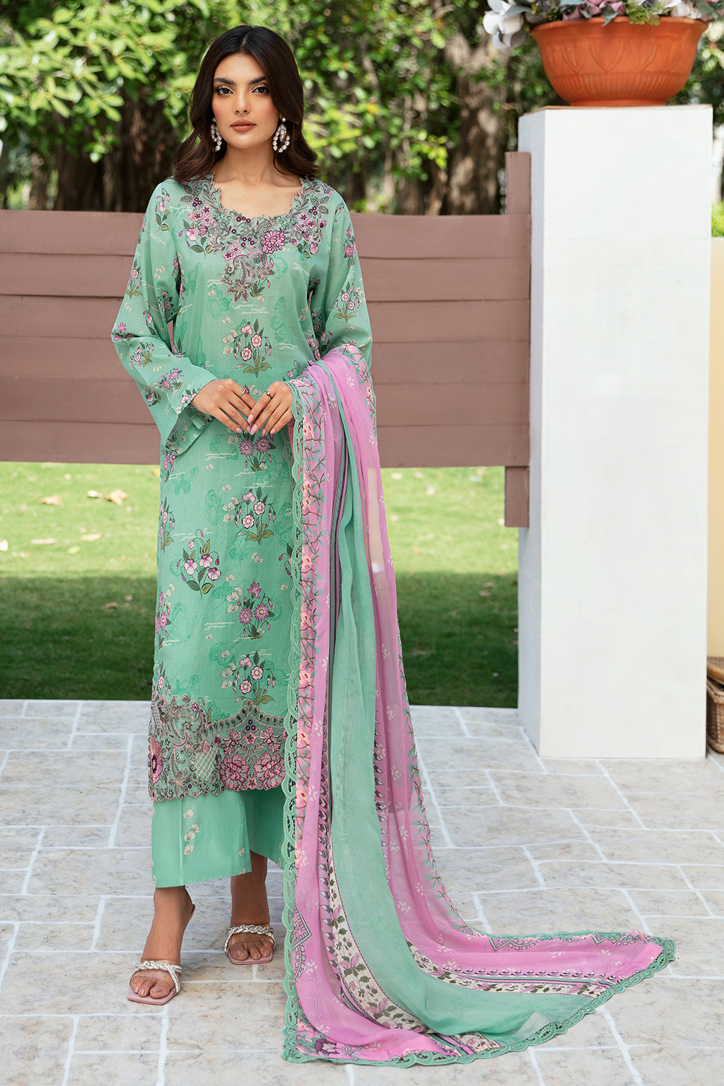Ramsha | Rangrez Lawn Collection | N-510 - House Of Hania