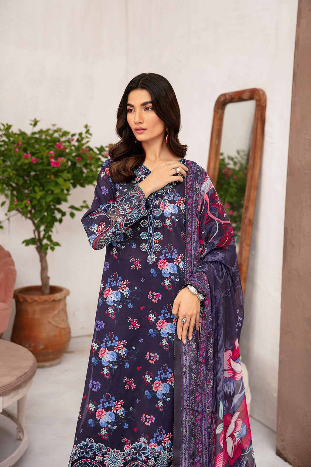 Ramsha | Rangrez Lawn Collection | N-701 - House Of Hania