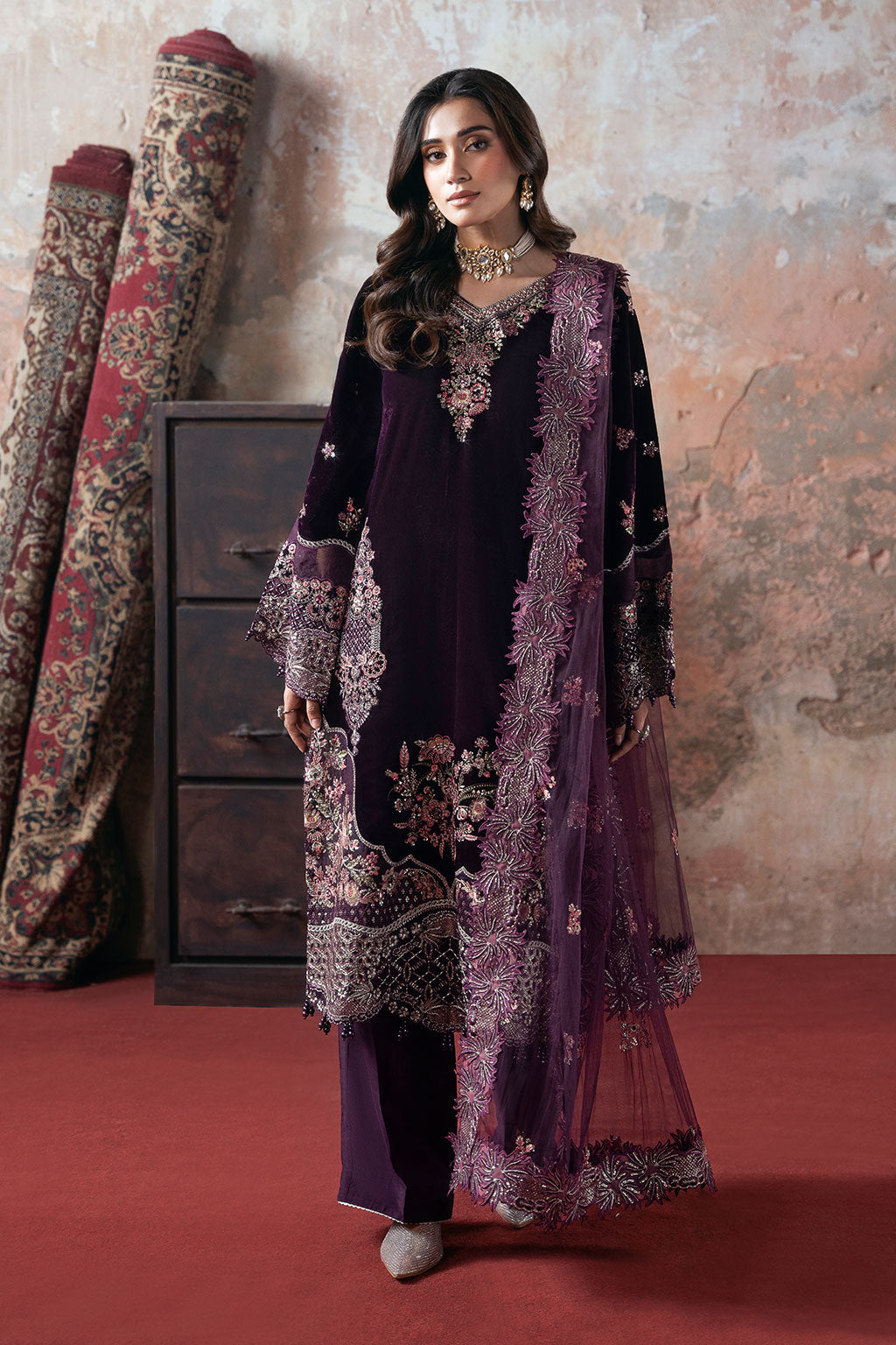 Ramsha | Velvet Collection | V-704 - House Of Hania