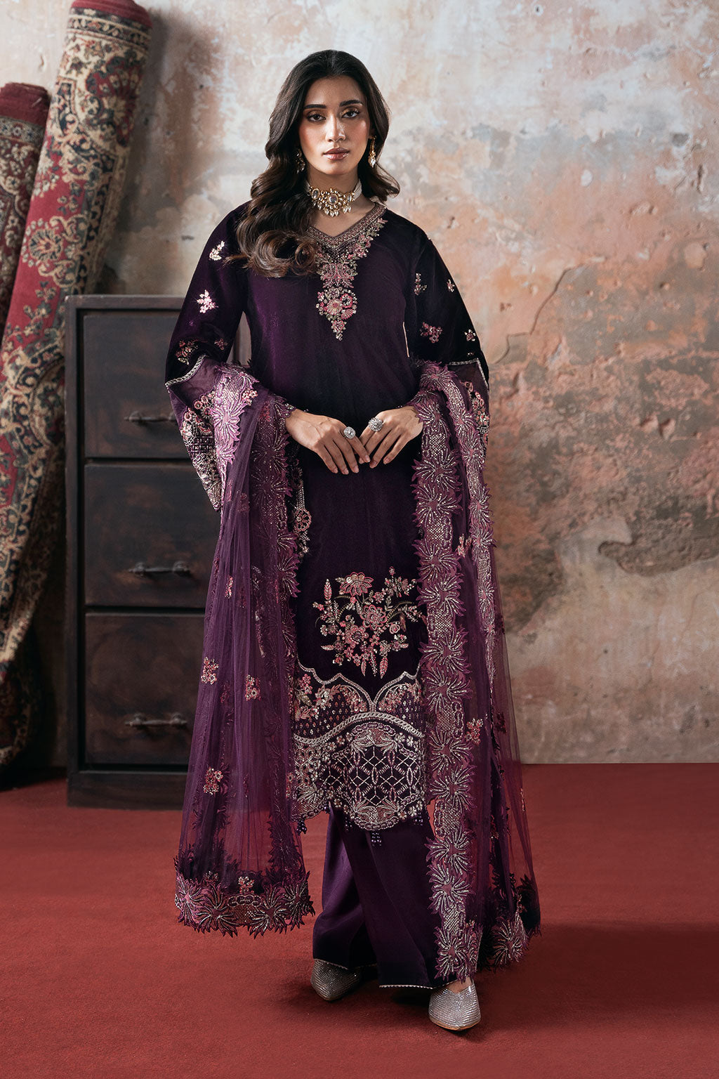 Ramsha | Velvet Collection | V-704 - House Of Hania