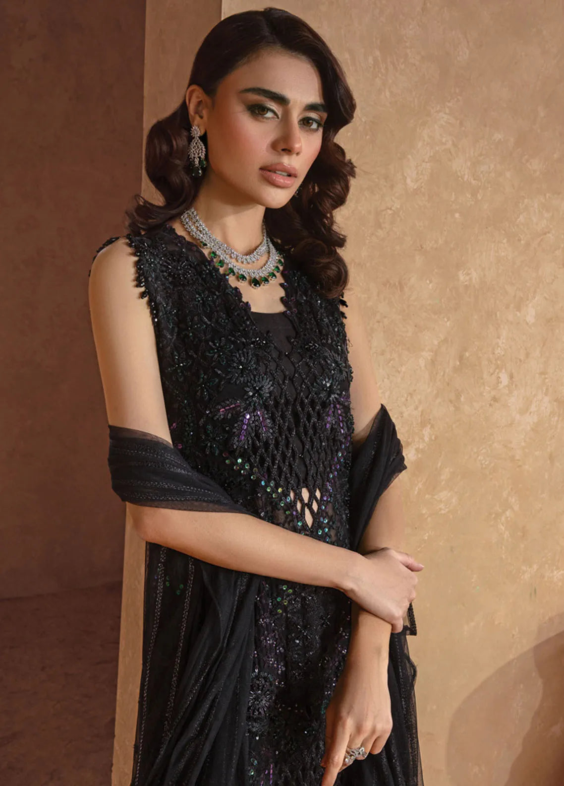 Rang Rasiya Chatoyer Embroidered Chiffon 3Pc Suit D-03 Mira - House Of Hania