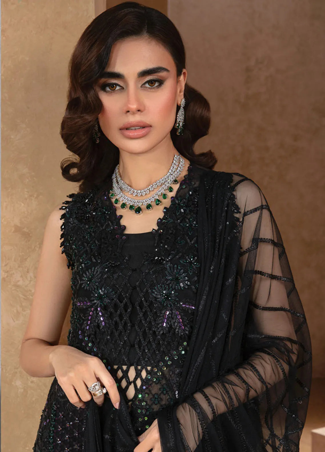 Rang Rasiya Chatoyer Embroidered Chiffon 3Pc Suit D-03 Mira - House Of Hania