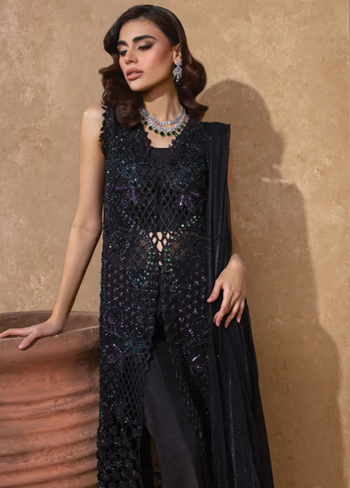 Rang Rasiya Chatoyer Embroidered Chiffon 3Pc Suit D-03 Mira - House Of Hania