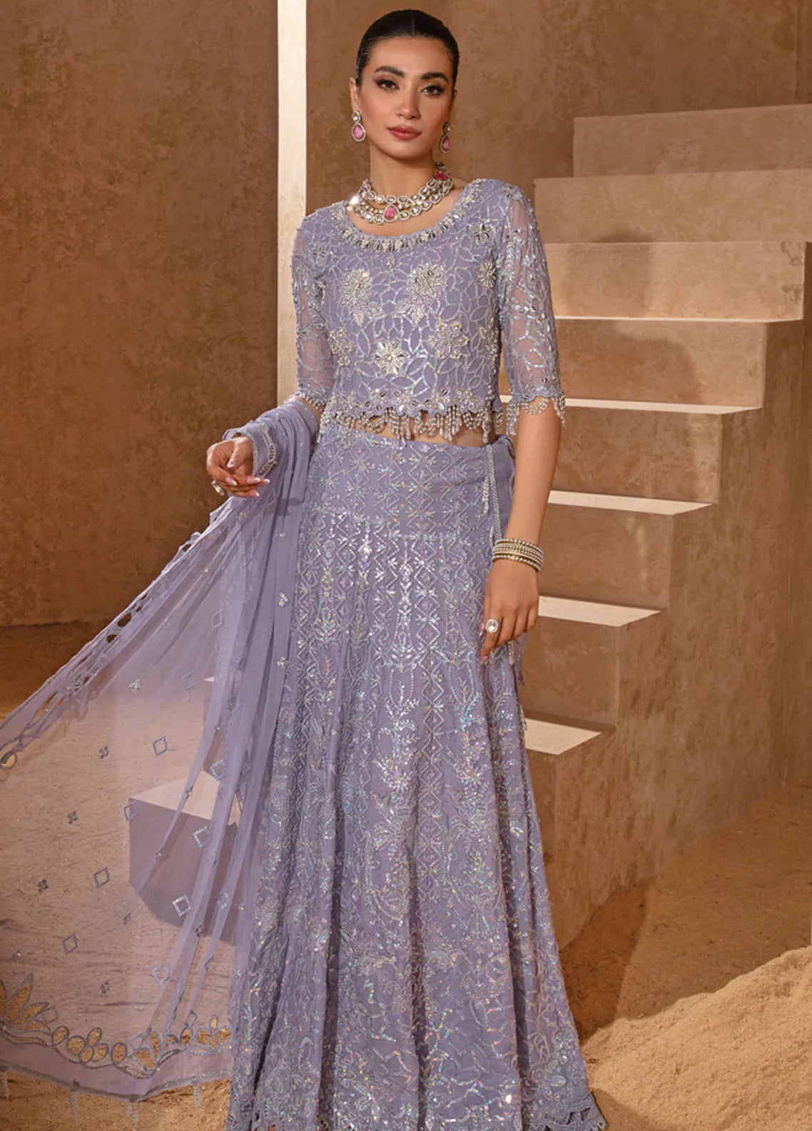 Rang Rasiya Chatoyer Embroidered Chiffon 3Pc Suit D-08 Jehan - House Of Hania