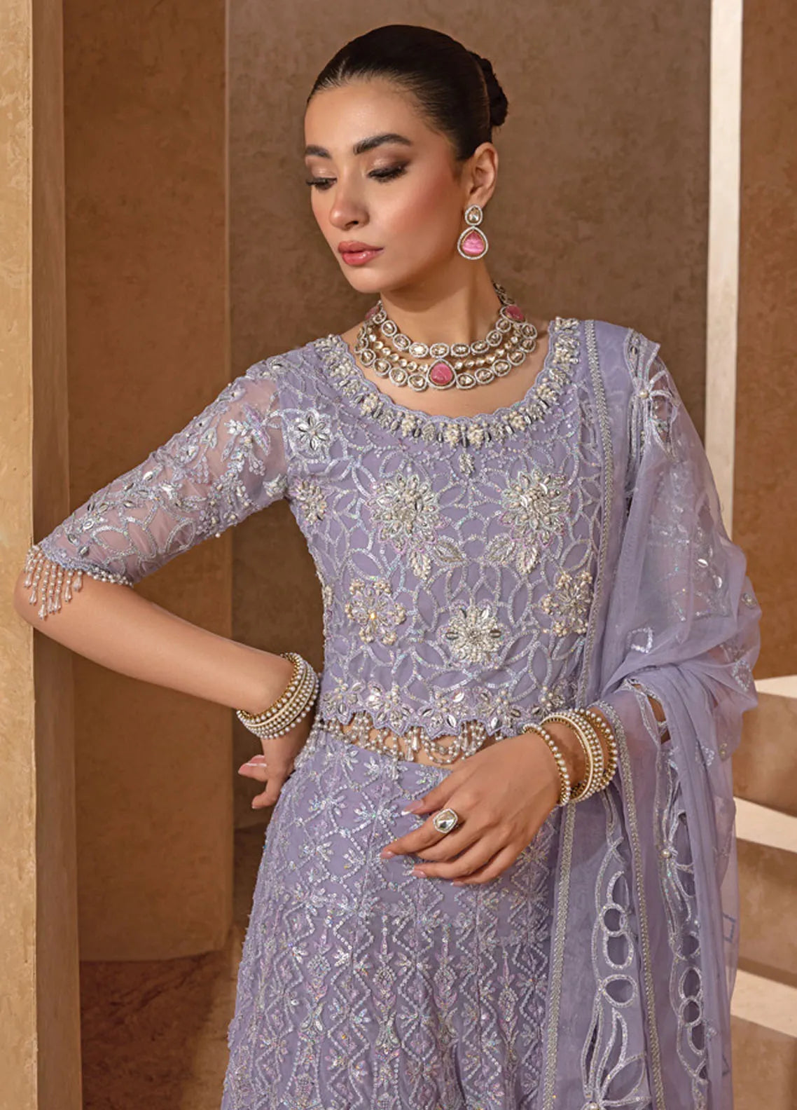 Rang Rasiya Chatoyer Embroidered Chiffon 3Pc Suit D-08 Jehan - House Of Hania