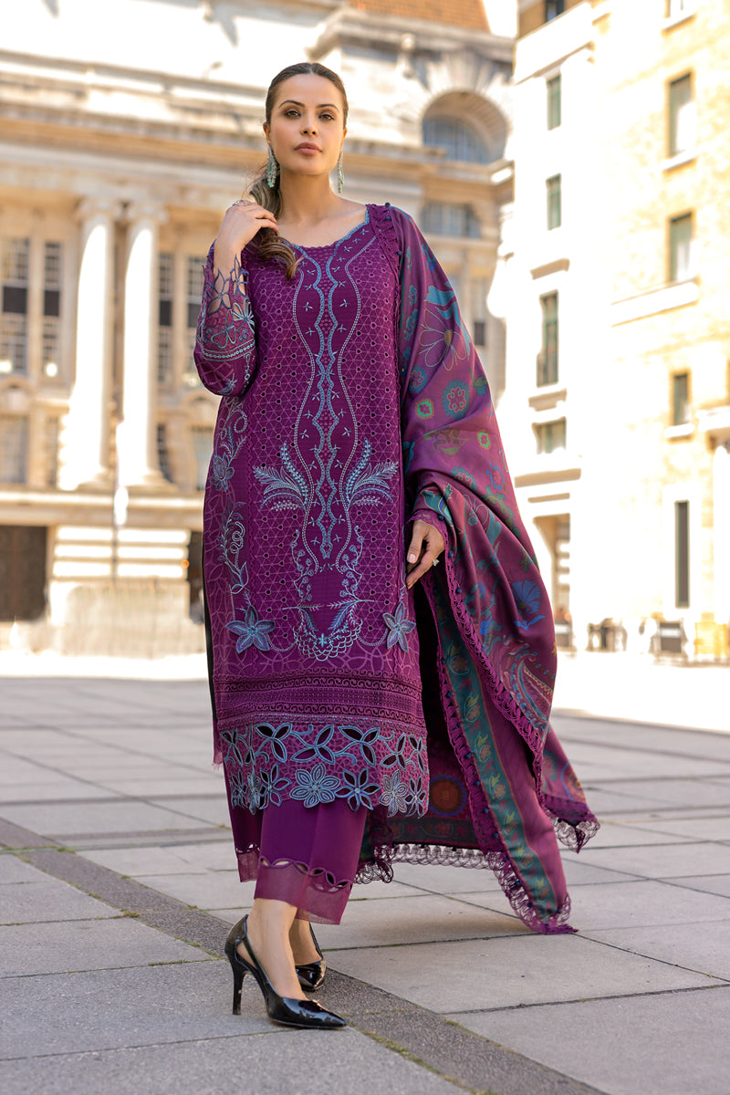 Rangrasiya | Carnation Winter Shawl | Freya - House Of Hania