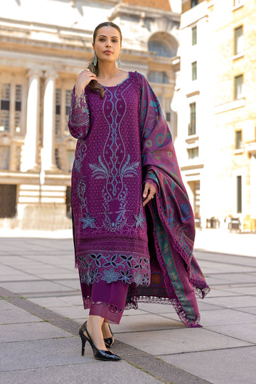 Rangrasiya | Carnation Winter Shawl | Freya - House Of Hania