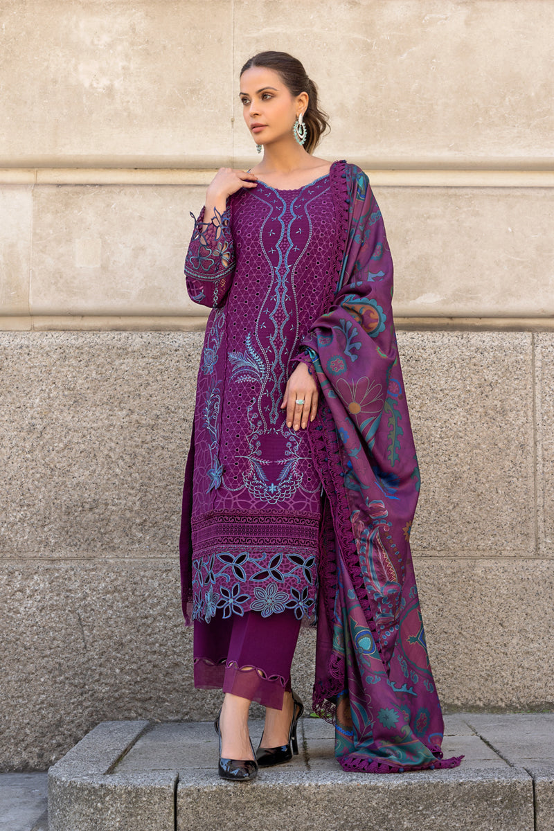 Rangrasiya | Carnation Winter Shawl | Freya - House Of Hania