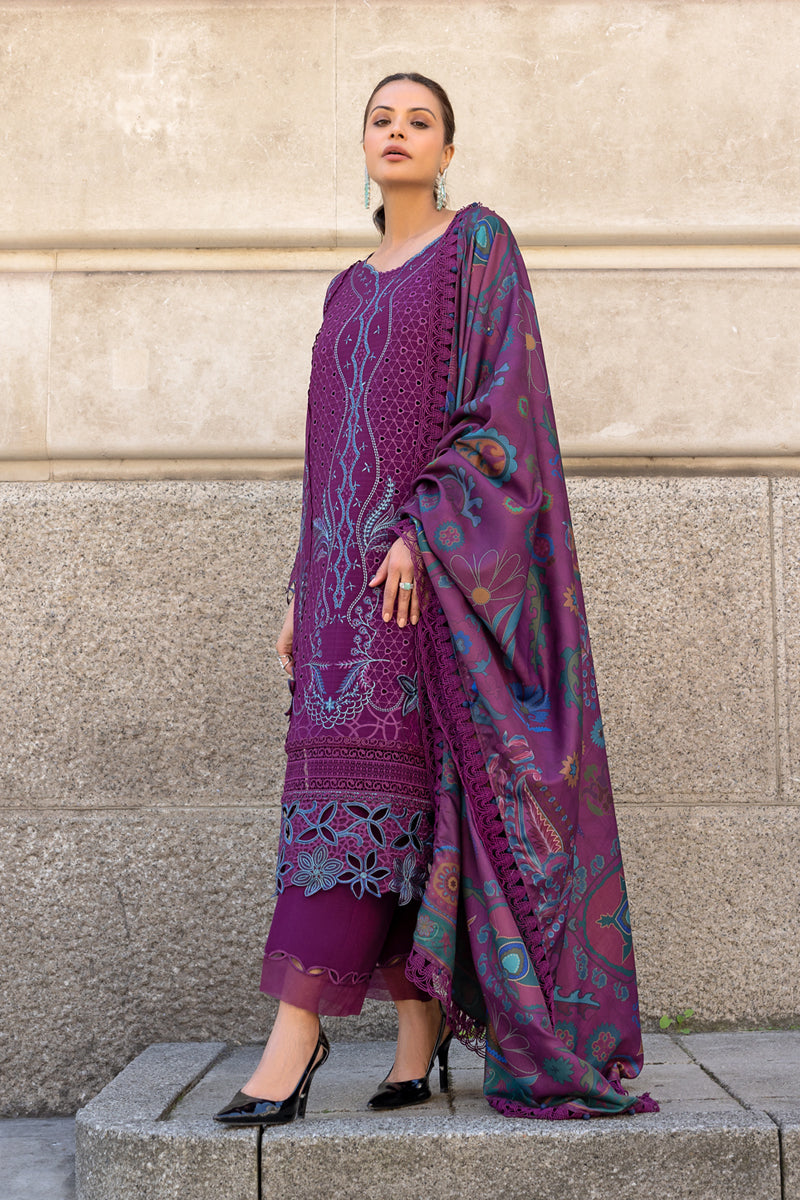 Rangrasiya | Carnation Winter Shawl | Freya - House Of Hania