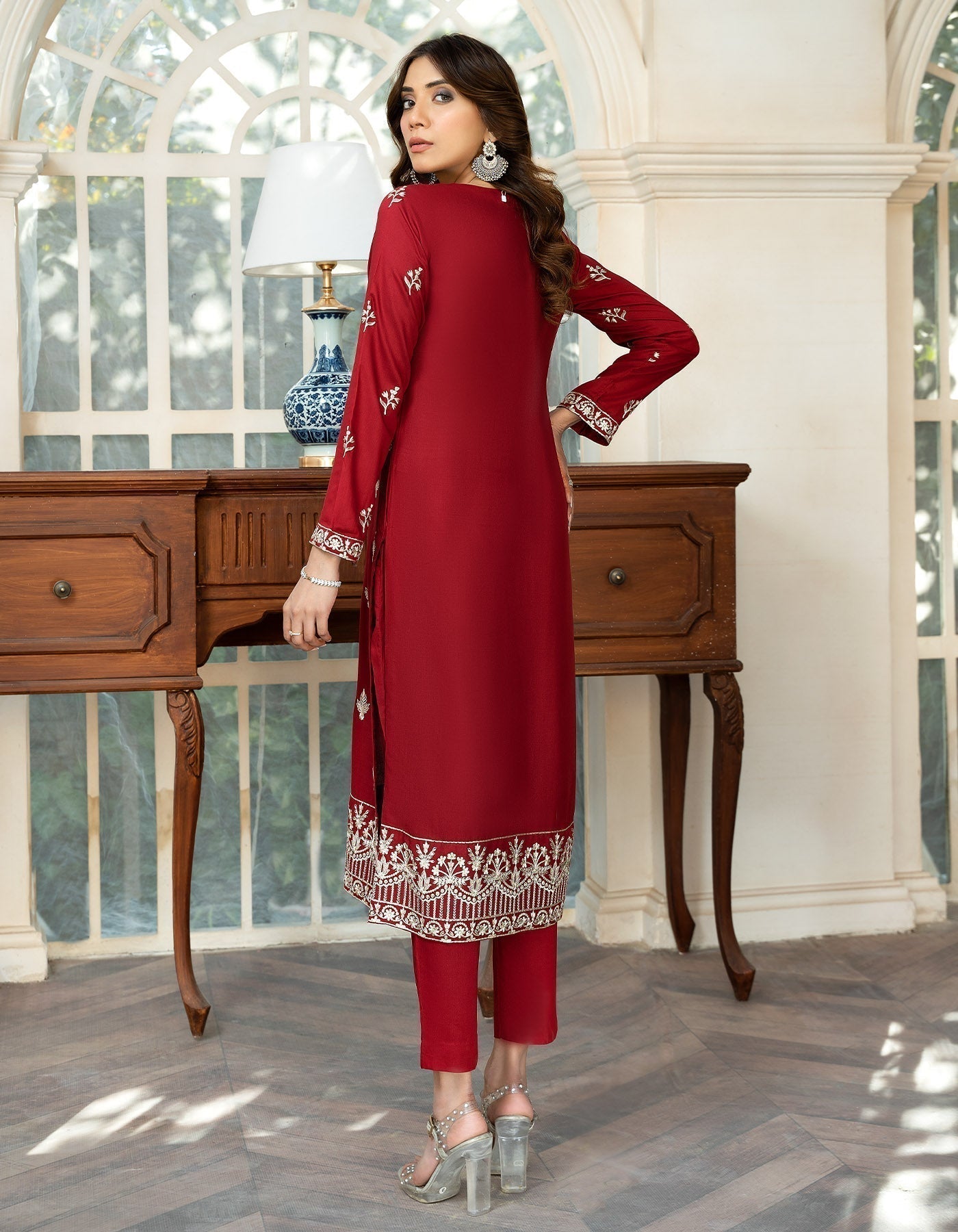 Rayon by SIFA Ready to Wear - GARNET - House Of Hania