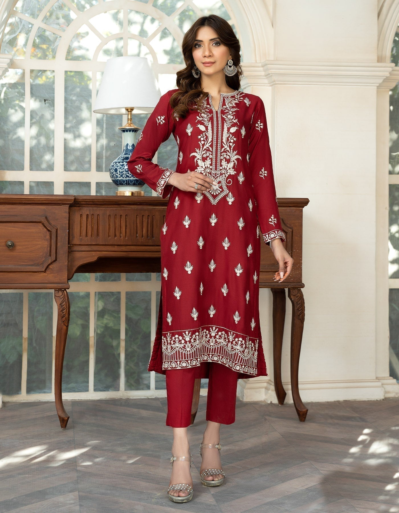 Rayon by SIFA Ready to Wear - GARNET - House Of Hania
