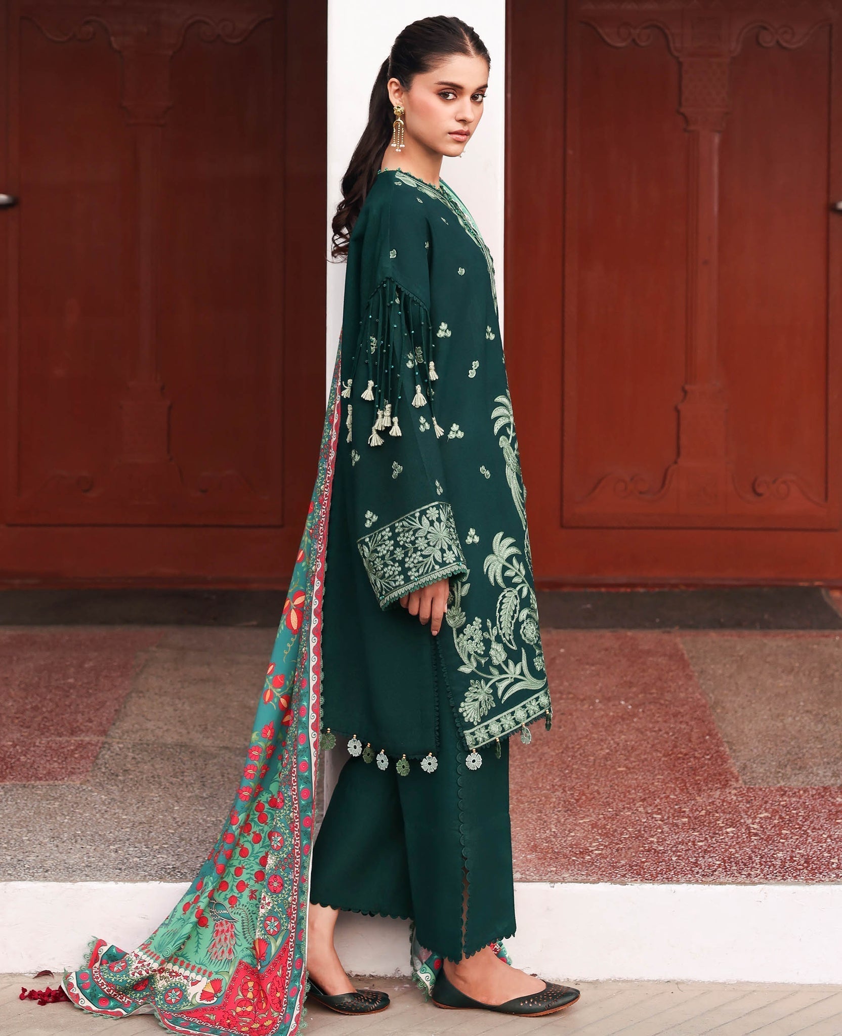 Republic Womenswear | Amaris Luxury Shawl 25 | Celeste - House Of Hania