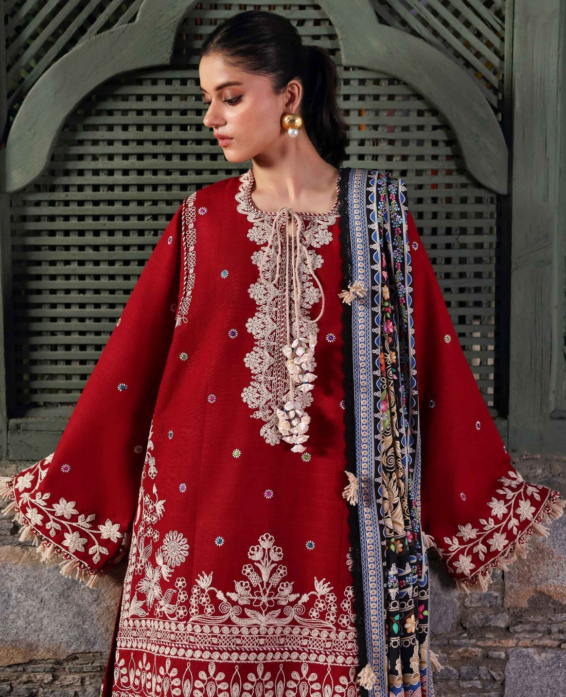Republic Womenswear | Amaris Luxury Shawl 25 | Orlena - House Of Hania