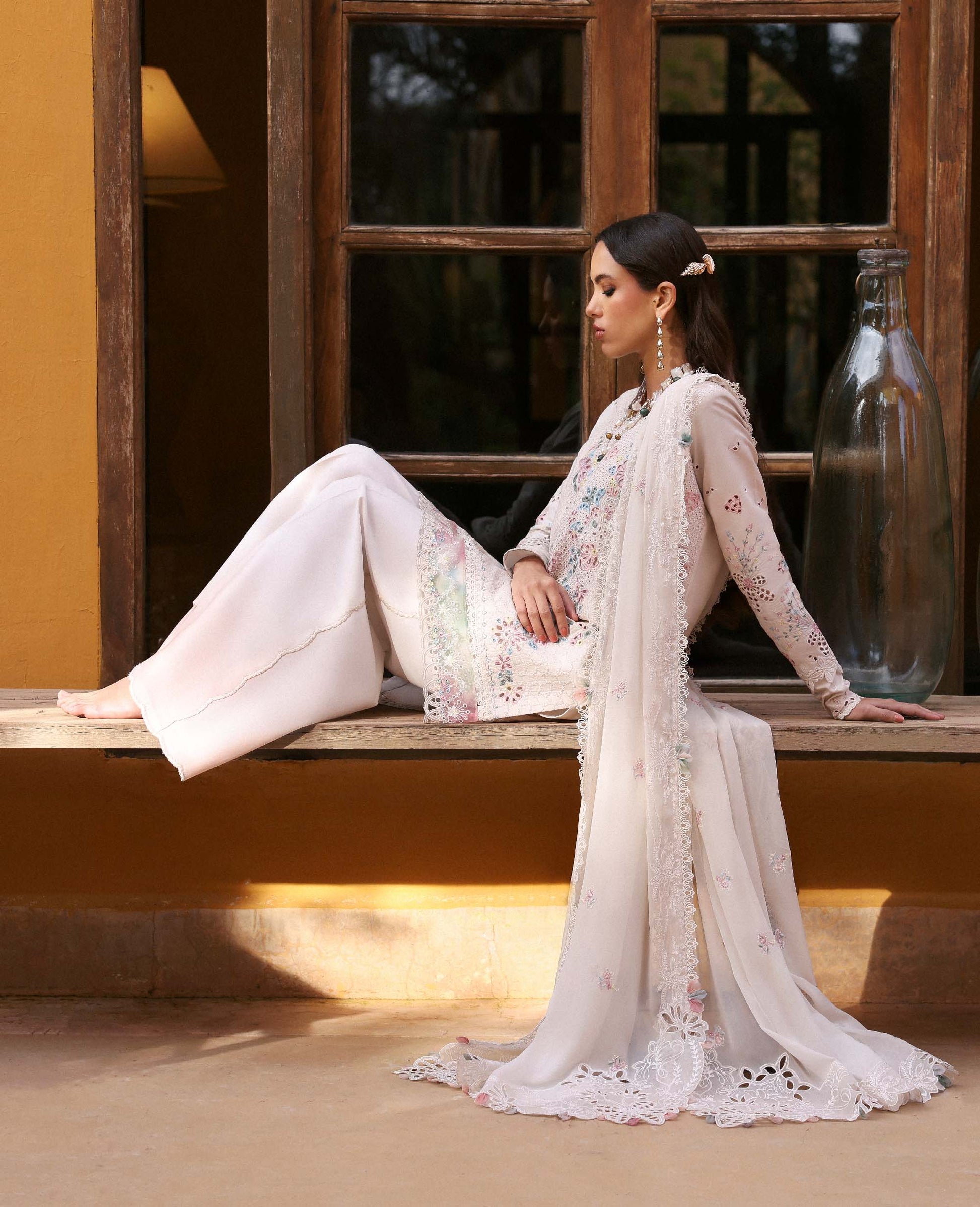 Republic Womenswear | Embroidered Pret 26 | Ivoire - House Of Hania