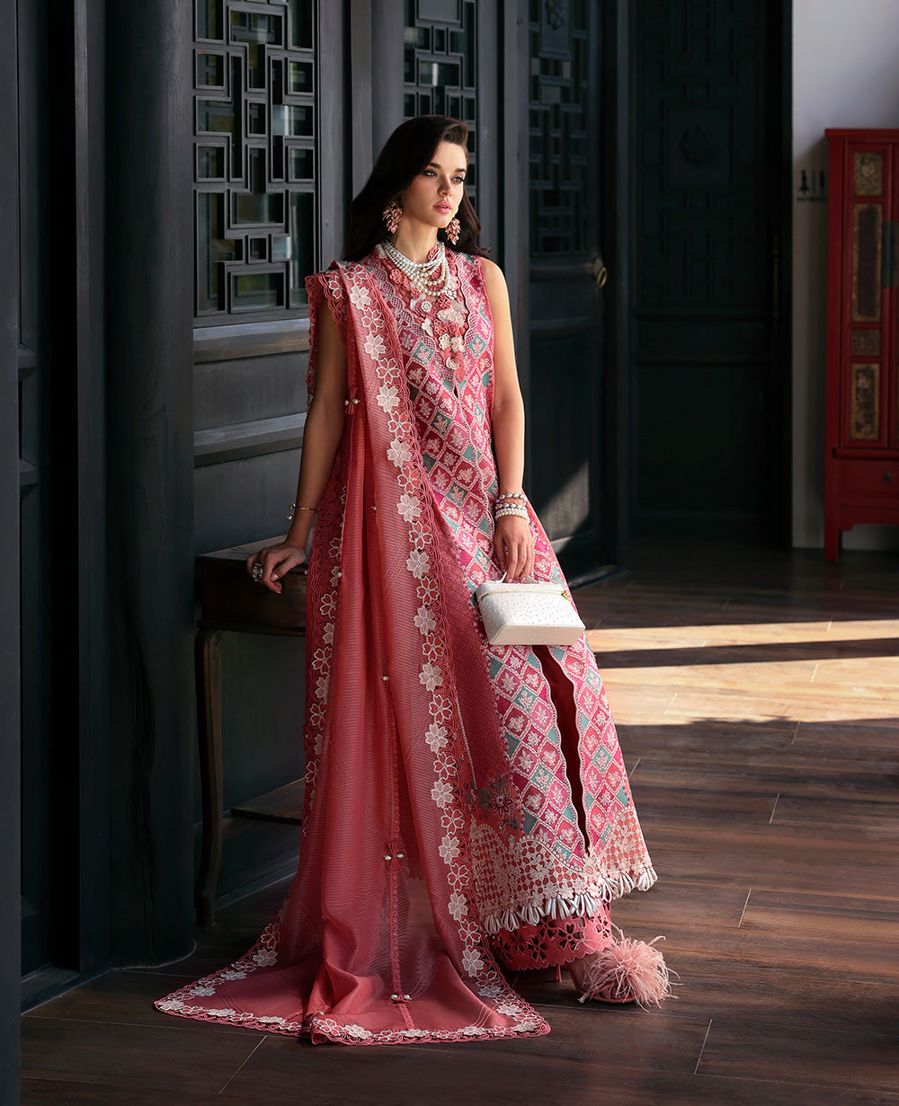 Republic Womenswear | Kalani Eid Luxury Lawn 25 | D1-A - Ayra - House Of Hania
