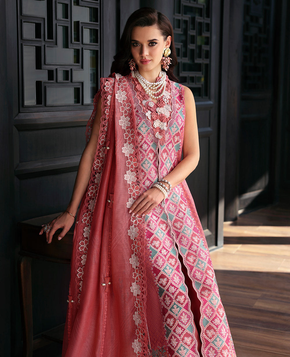 Republic Womenswear | Kalani Eid Luxury Lawn 25 | D1-A - Ayra - House Of Hania