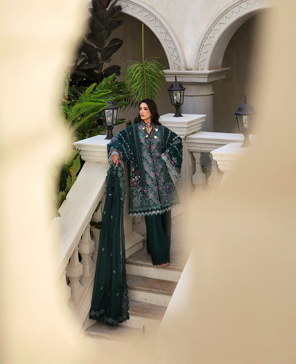 Republic Womenswear | Kalani Eid Luxury Lawn 25 | D1-B - Zehra - House Of Hania