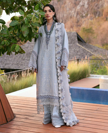 Republic Womenswear | Kalani Eid Luxury Lawn 25 | D3-B - Sitara - House Of Hania