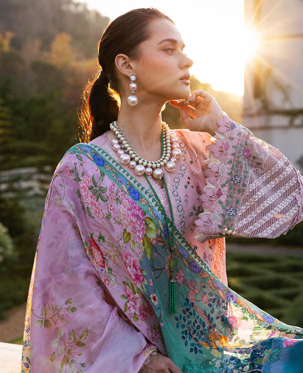 Republic Womenswear | Kalani Eid Luxury Lawn 25 | D5-A - Meher - House Of Hania