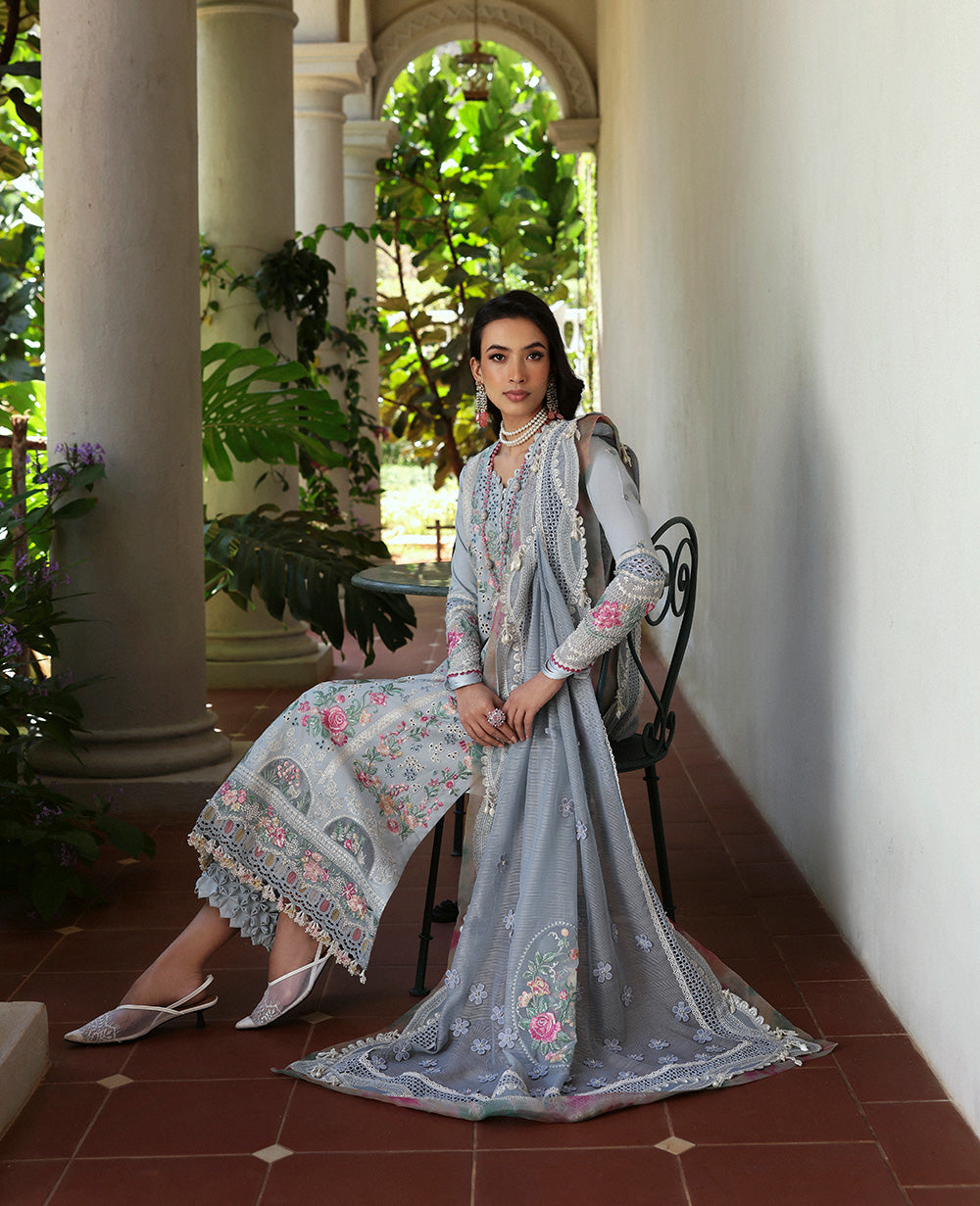 Republic Womenswear | Kalani Eid Luxury Lawn 25 | D7-B - Hoor - House Of Hania