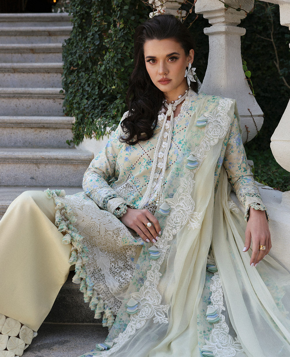 Republic Womenswear | Kalani Eid Luxury Lawn 25 | D8-A - Zuri - House Of Hania