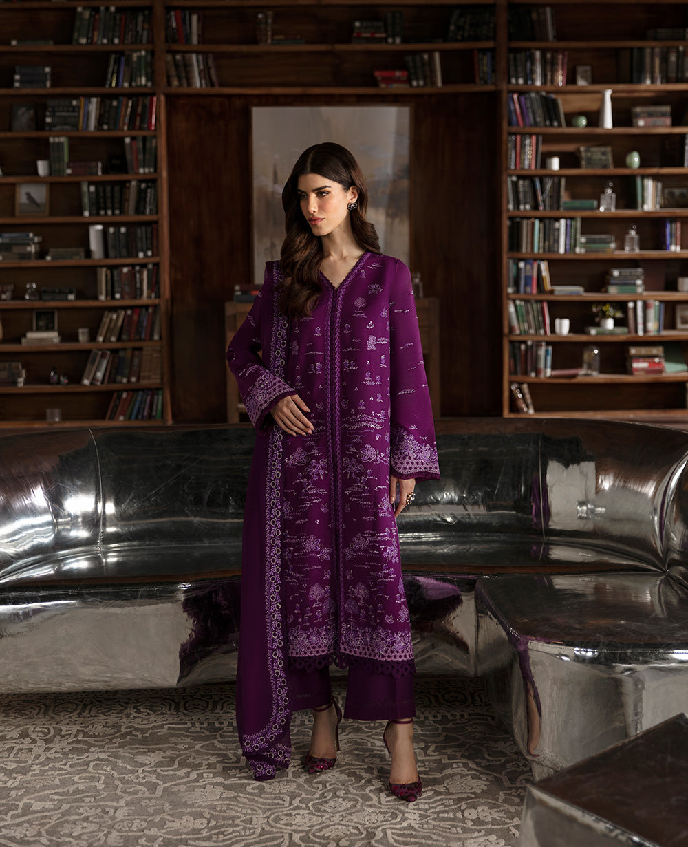 Republic Womenswear | Premium Pret 25 | RPP-06 (Prune de myrtille) - House Of Hania