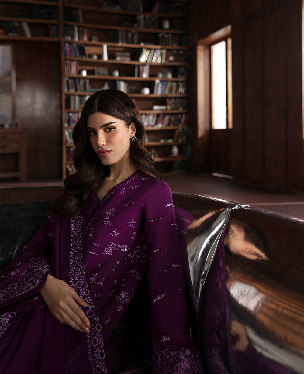 Republic Womenswear | Premium Pret 25 | RPP-06 (Prune de myrtille) - House Of Hania