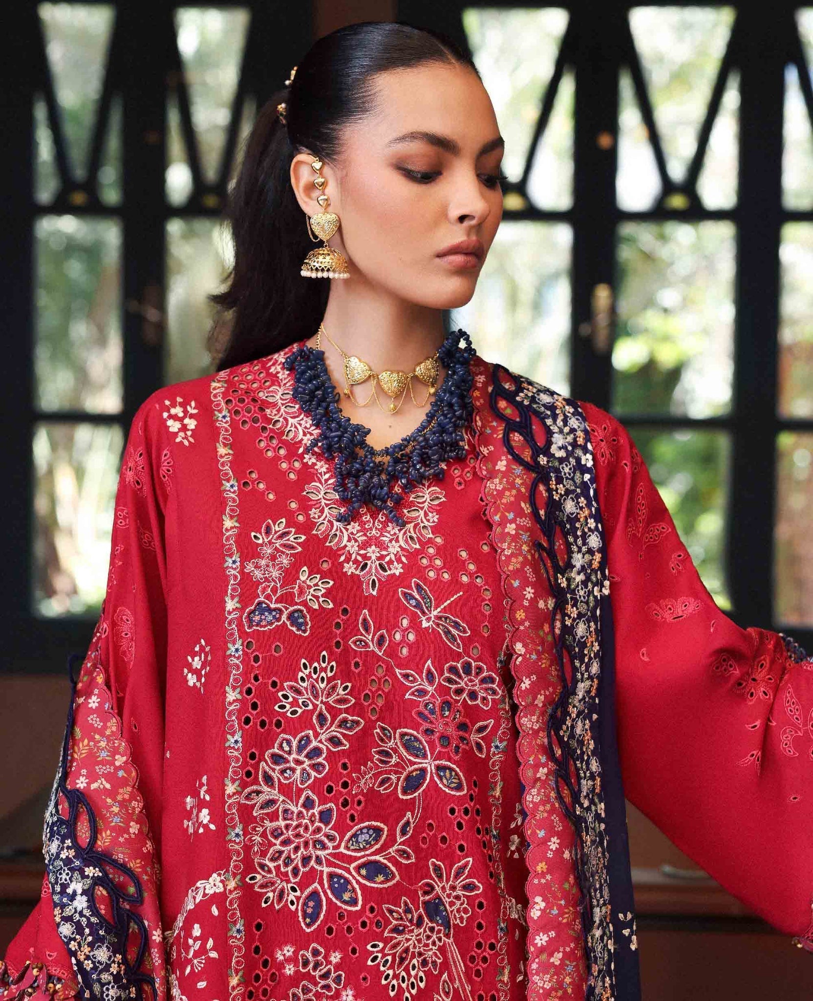 Republic Womenswear | Reine Luxury Lawn 26 | Belle Rosee - House Of Hania