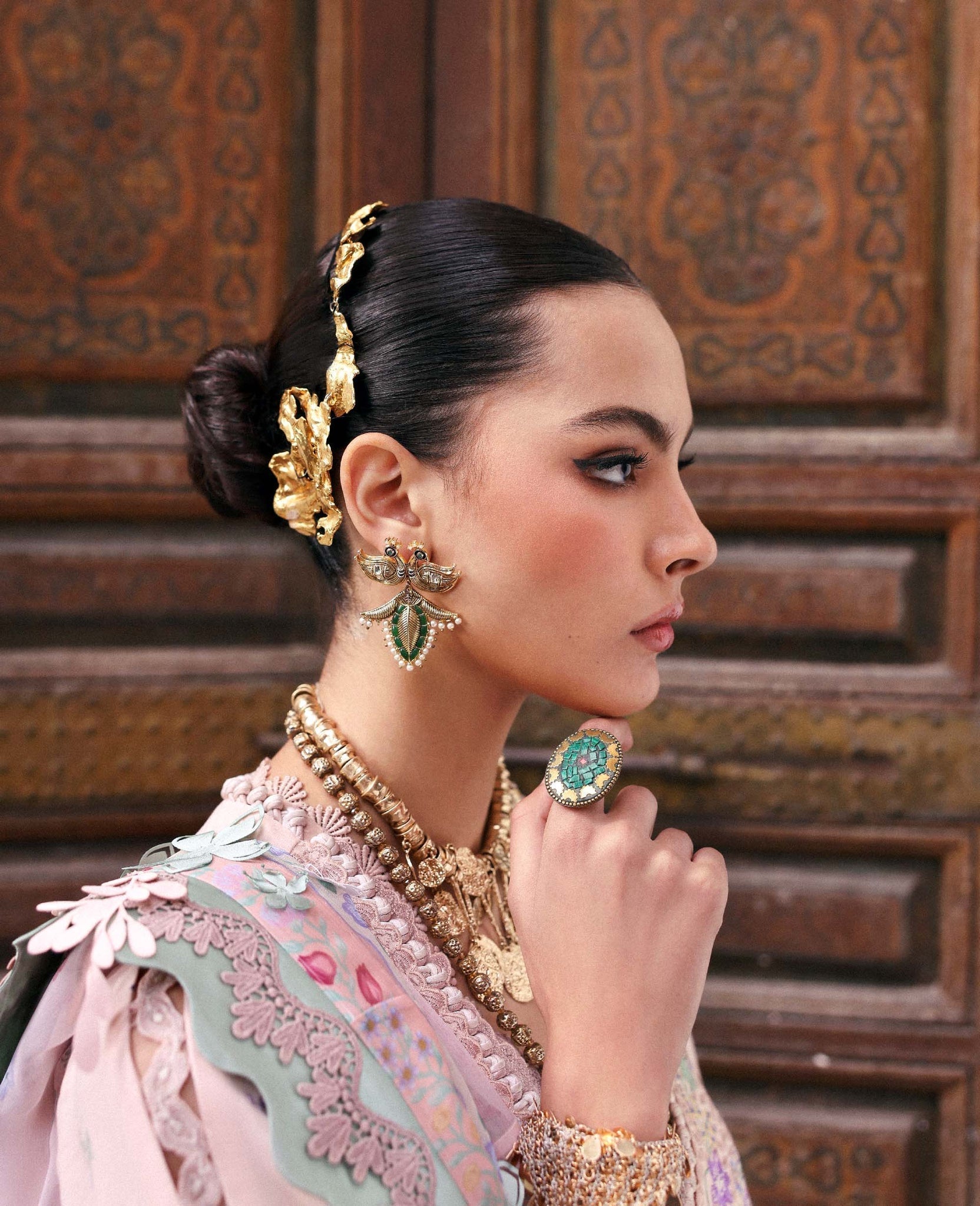 Republic Womenswear | Reine Luxury Lawn 26 | Dahlia - House Of Hania