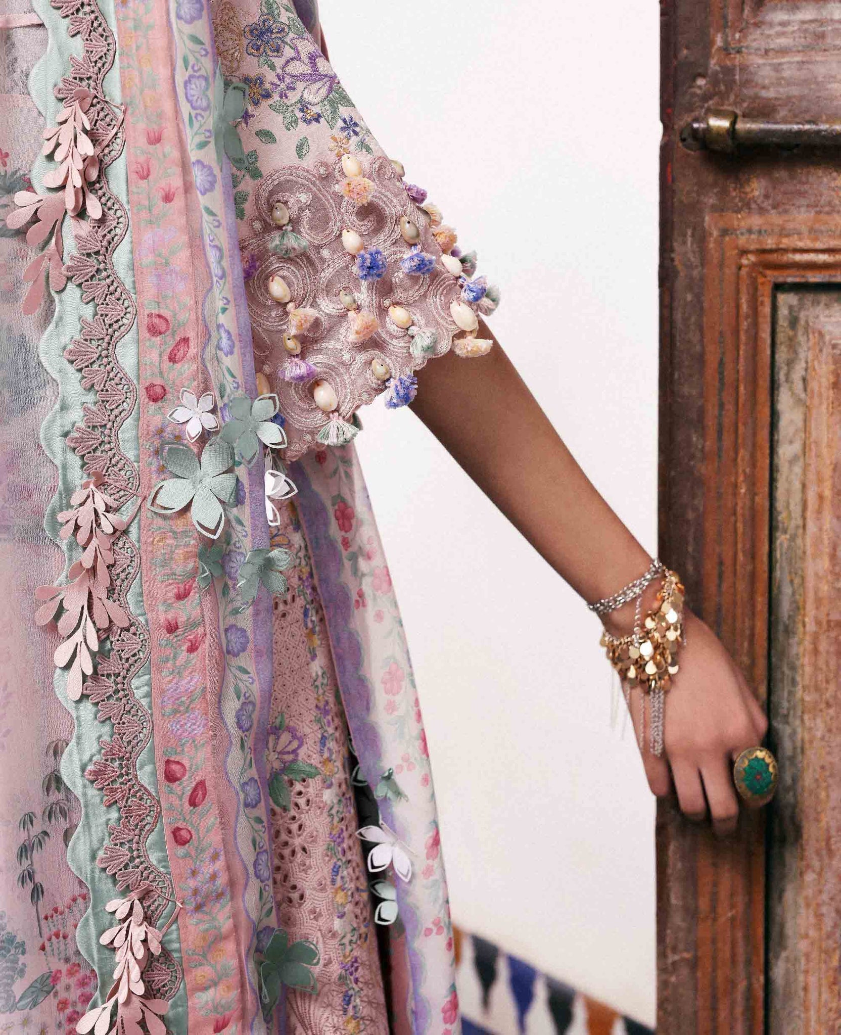 Republic Womenswear | Reine Luxury Lawn 26 | Dahlia - House Of Hania
