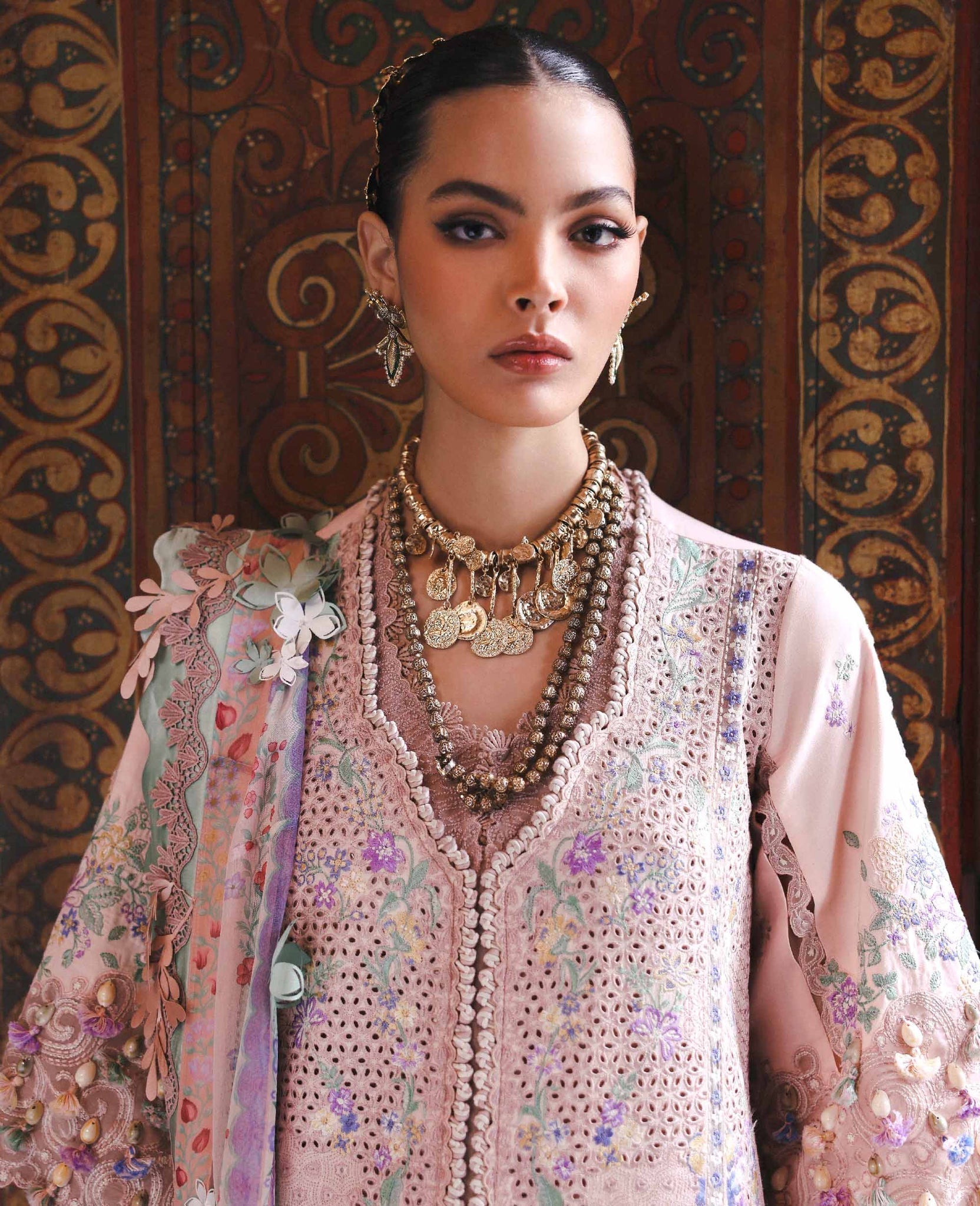 Republic Womenswear | Reine Luxury Lawn 26 | Dahlia - House Of Hania