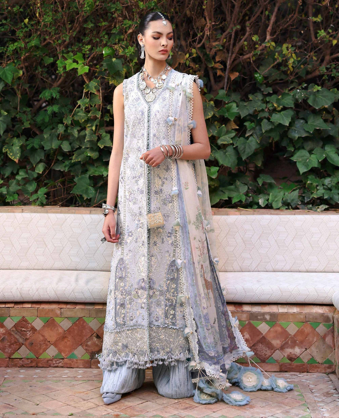Republic Womenswear | Reine Luxury Lawn 26 | Iris - House Of Hania