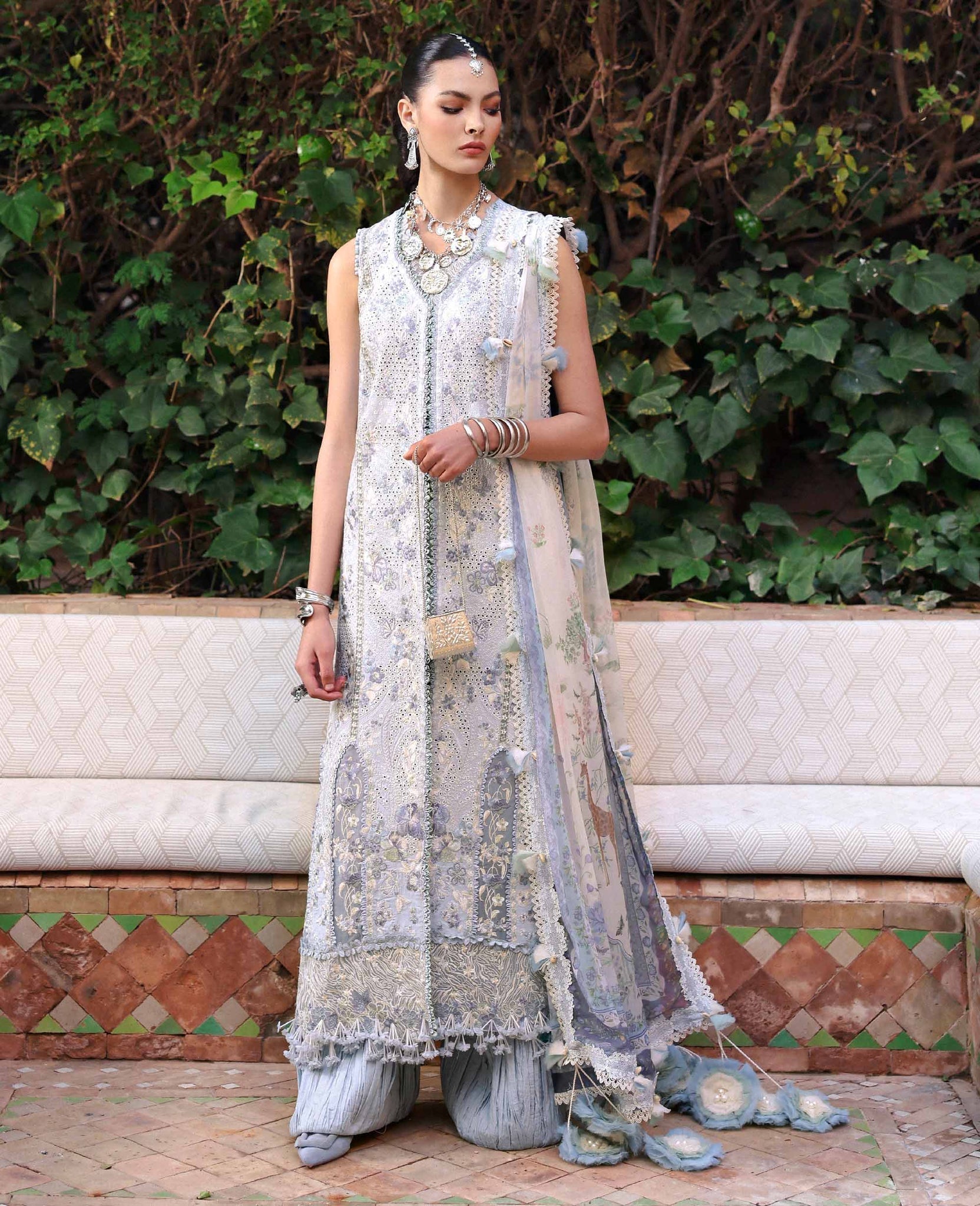 Republic Womenswear | Reine Luxury Lawn 26 | Iris - House Of Hania