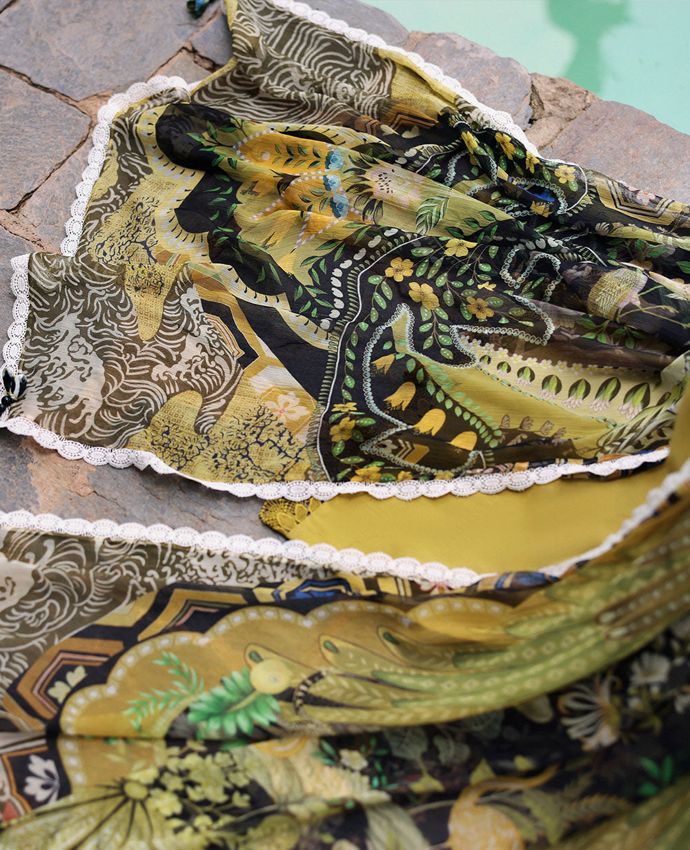 Republic Womenswear | Talia Luxury Lawn 25 | D1-A - Numa - House Of Hania