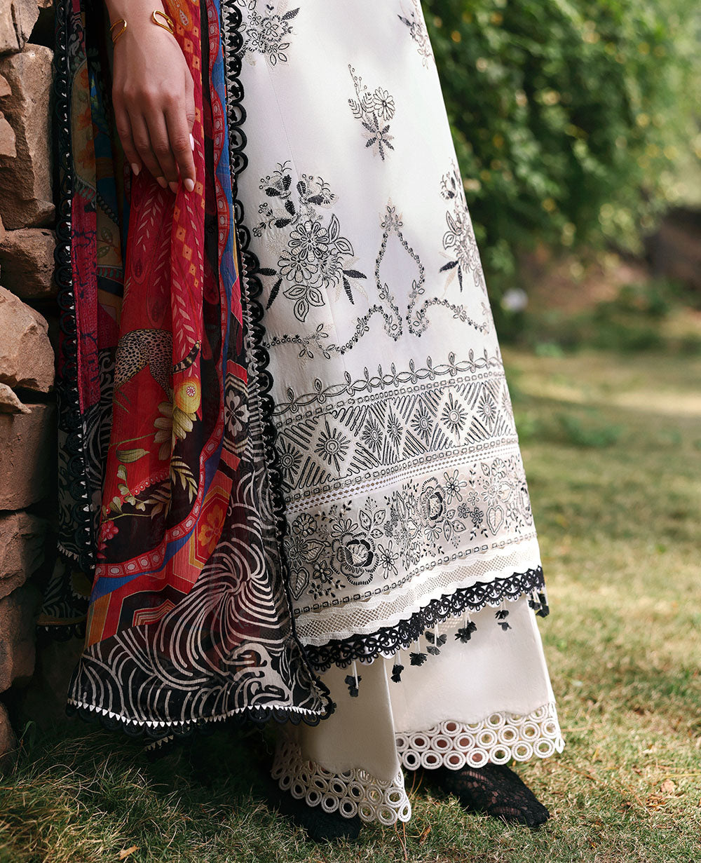 Republic Womenswear | Talia Luxury Lawn 25 | D1-B - Lunara - House Of Hania