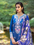 Roheenaz | Dahlia Embroidered Lawn 24 | Bluebell - House Of Hania
