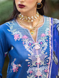 Roheenaz | Dahlia Embroidered Lawn 24 | Bluebell - House Of Hania