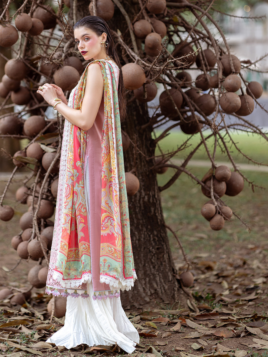 Roheenaz | Dahlia Embroidered Lawn 24 | Peony - House Of Hania